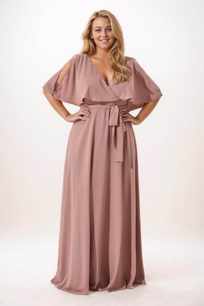 A-Line Maxi Chiffon Bridesmaid Dress CB0759 - COCOMELODY